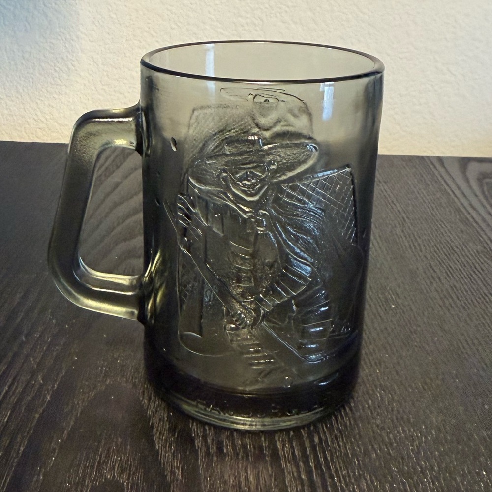 McDonald's Hamburgler Smoky Gray Glass Mug